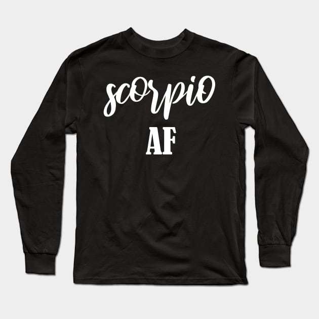 Scorpio AF Long Sleeve T-Shirt by jverdi28